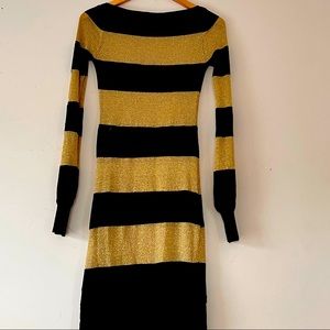 Gold and black dress